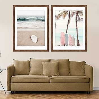 Amazon.com - Hongkee 24x30 Frame Set of 2, Rustic Brown Wood