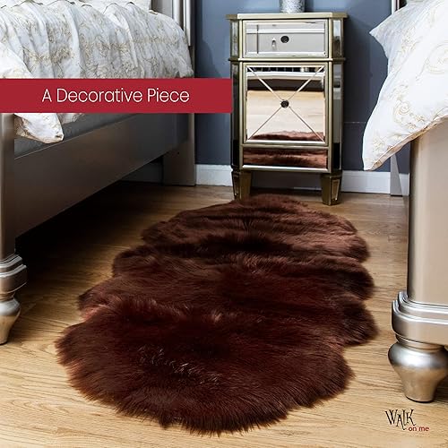 Miniatura 73 de Alfombra de piel sintética suave y sedosa, 2 x 6 pies, color negro, esponjosa, para sala de estar, dormitorio, habitación de los niños o guardería