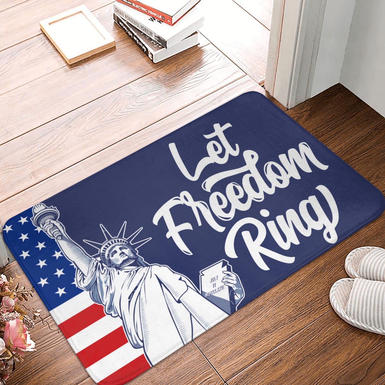 Tapis de porte amusante Let Freedom Ring pour bar et chambre 50x80 cm