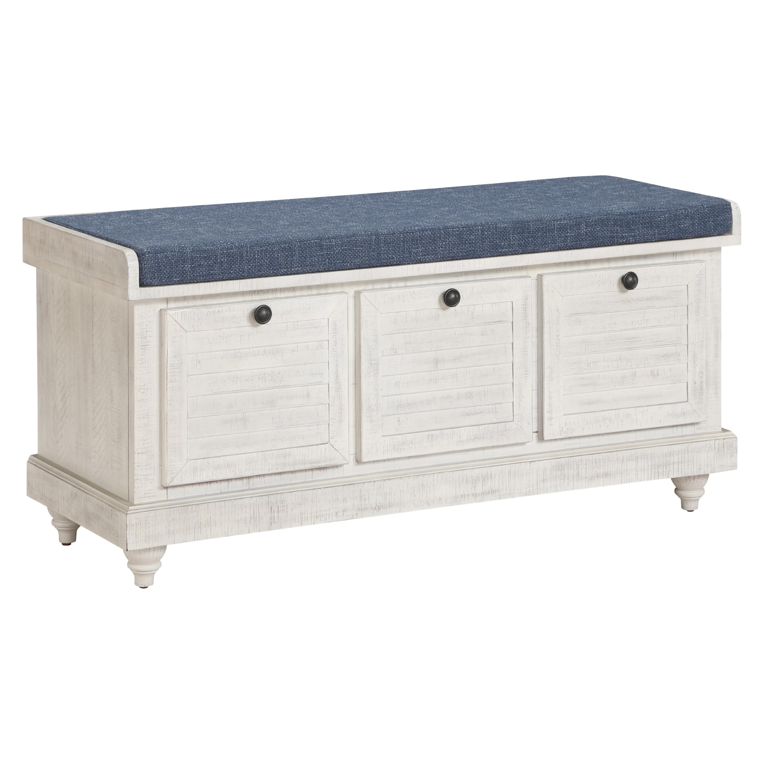 OSP Home Furnishings Dover Coastal Lift-Top Storage Bench