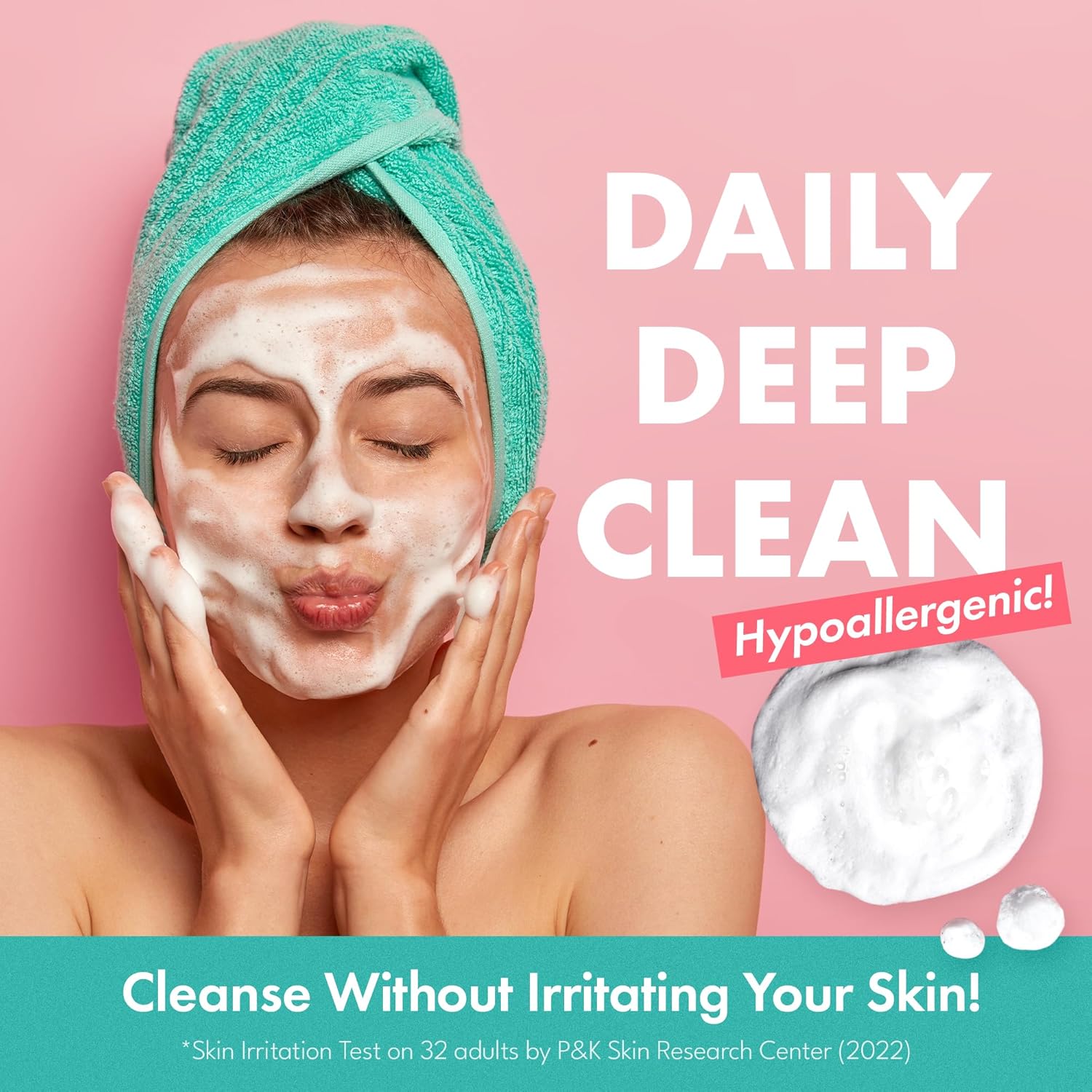 It'S SKIN Peptide Collagen Cleansing Foam 5.07 fl oz | Hydrating Facial Cleanser & Collagen Boost | Gentle Face Cleanser for Sensitive Skin | Korean Face Wash & Gentle Facial Cleanser for Women - Image 3