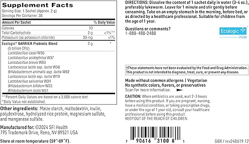Miniatura 5 de Klaire Labs Polvo probiótico para el estado de ánimo gb-X con bifidobacterias y lactobacilos, clínicamente demostrado que promueve el estado de