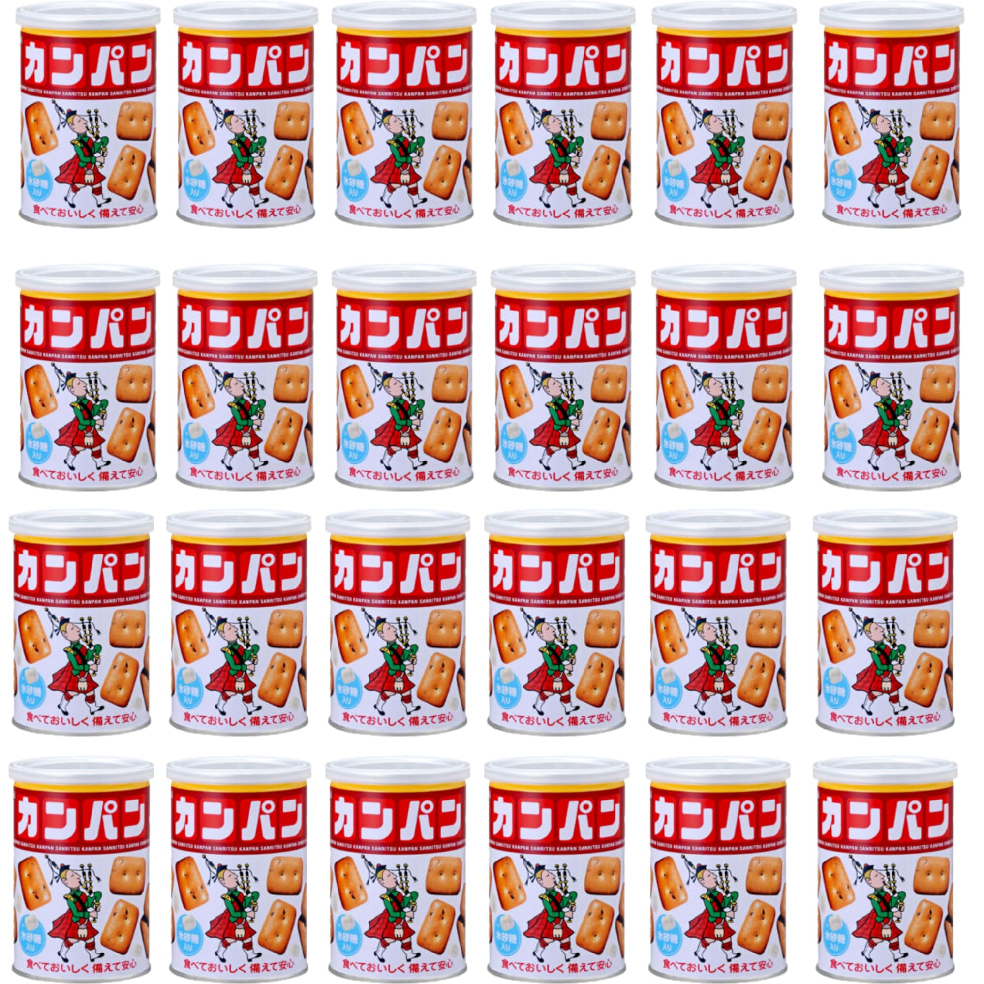 Amazon | カンパン 100g × 24個 セット 缶入り 氷砂糖入り 備蓄 非常食