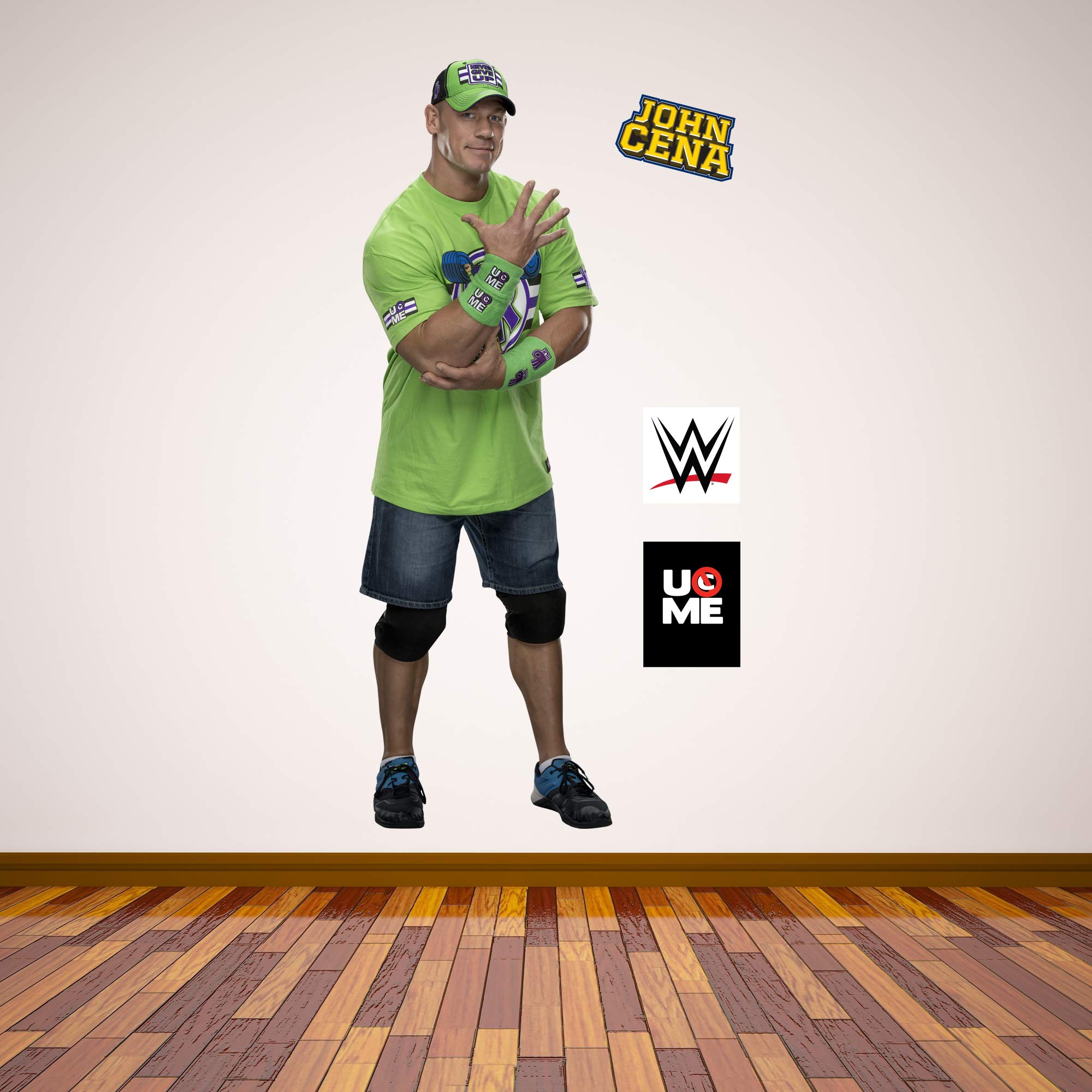 Beautiful Game Wwe Wall Decal - John Cena 2 Wrestler Sticker + Decal Set Vinyl Mural Kids Art (Lifesize)