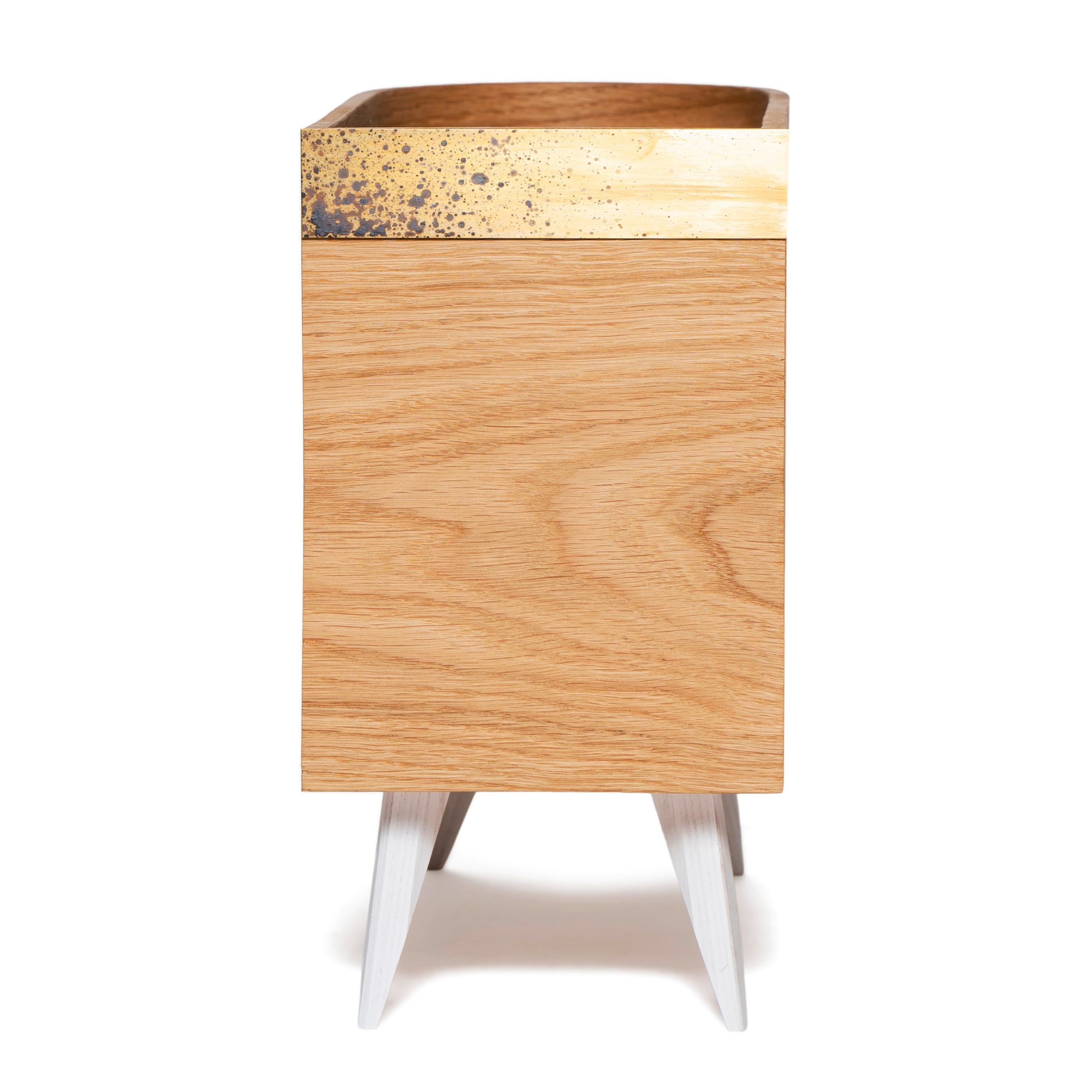 Supporto per dischi in vinile con decorazione dorata, porta riviste in legno, scatola per accessori per album, libreria compatta da pavimento, cassa per dischi (Wenge)