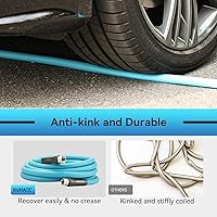 Vista 3 de RVMATE Manguera de agua para RV de 15 pies, manguera de agua potable de 5/8" de diámetro interno libre de plomo, sin fugas, manguera de jardín