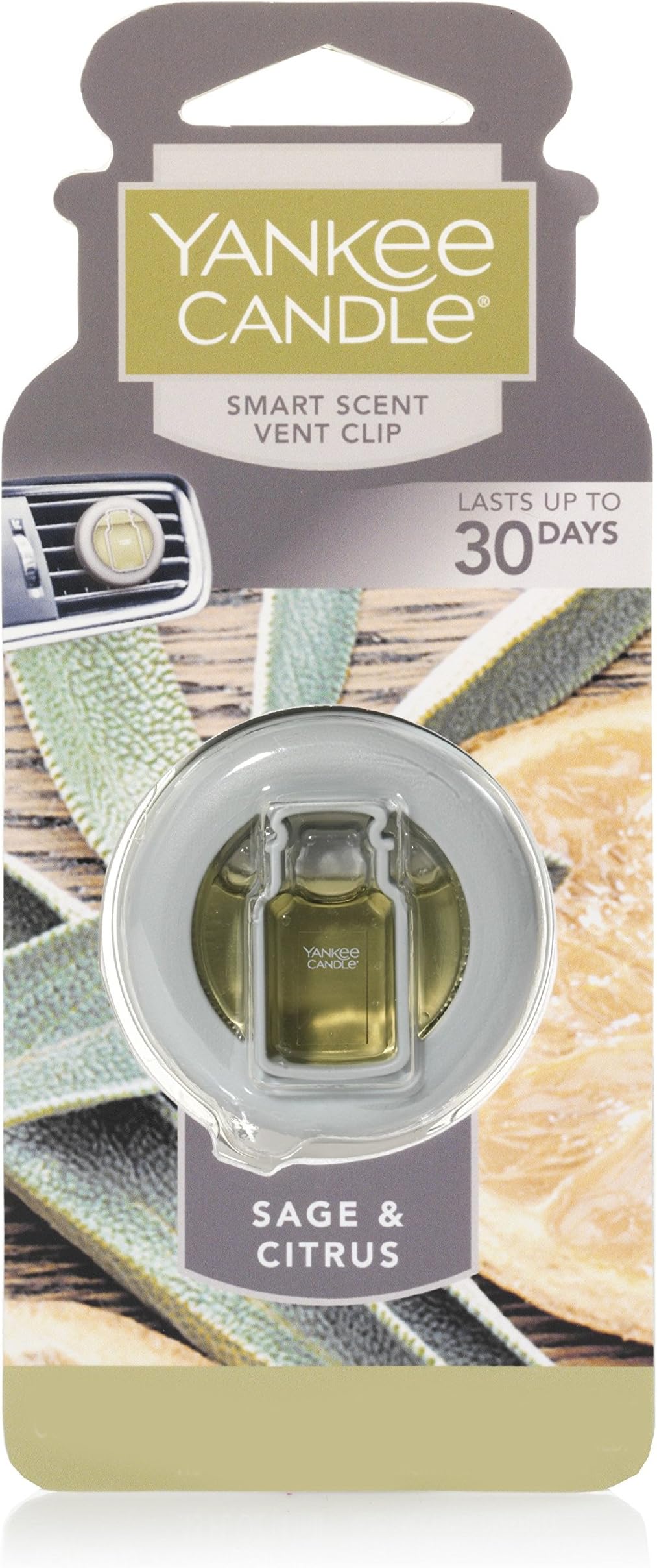 Yankee Candle Paper Car Jar Hanging Air Freshener Sage
