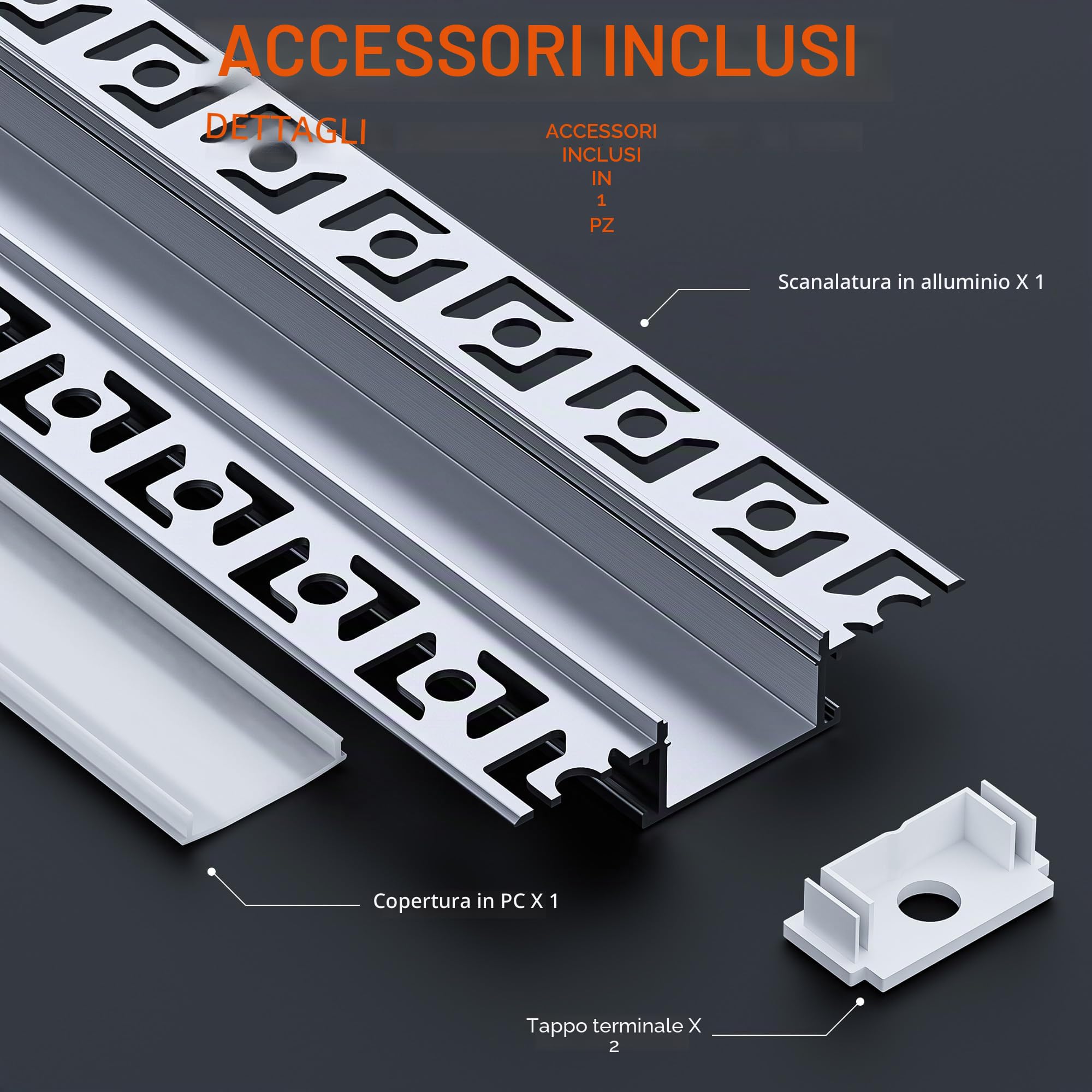 2M×10 Profili LED Cartongesso da 2 Metri in Alluminio per Strisce Profilo per LED copri in Cartongesso Canaline barre alluminio Strisce Profilo Allumini canalina profili incasso porta striscia guide