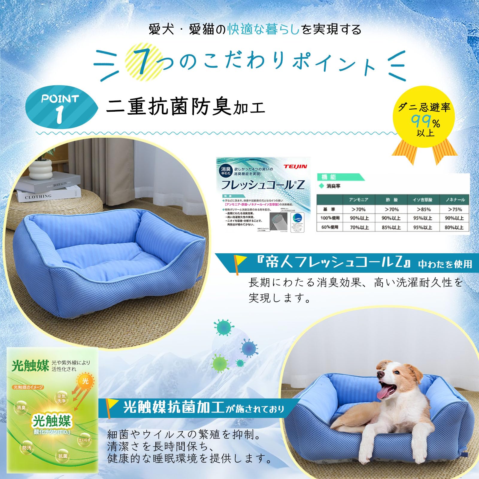 Amazon | LIFERISE ペットベッド 小型犬 猫 夏用 ひんやり 冷感