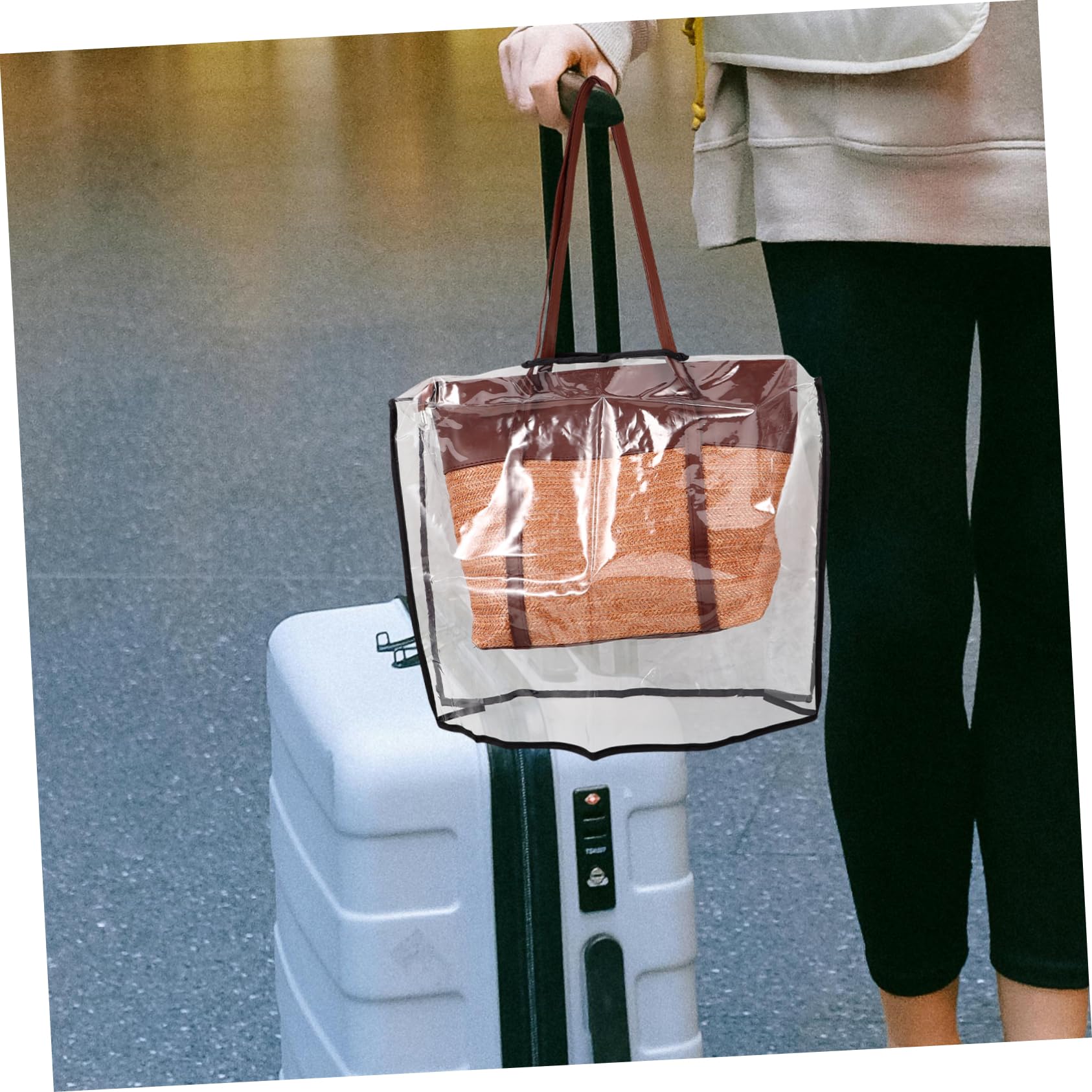 ibasenice de Lluvia para Bolso Transparente Protector para Handbag para Actividades y de Usar y Ligera
