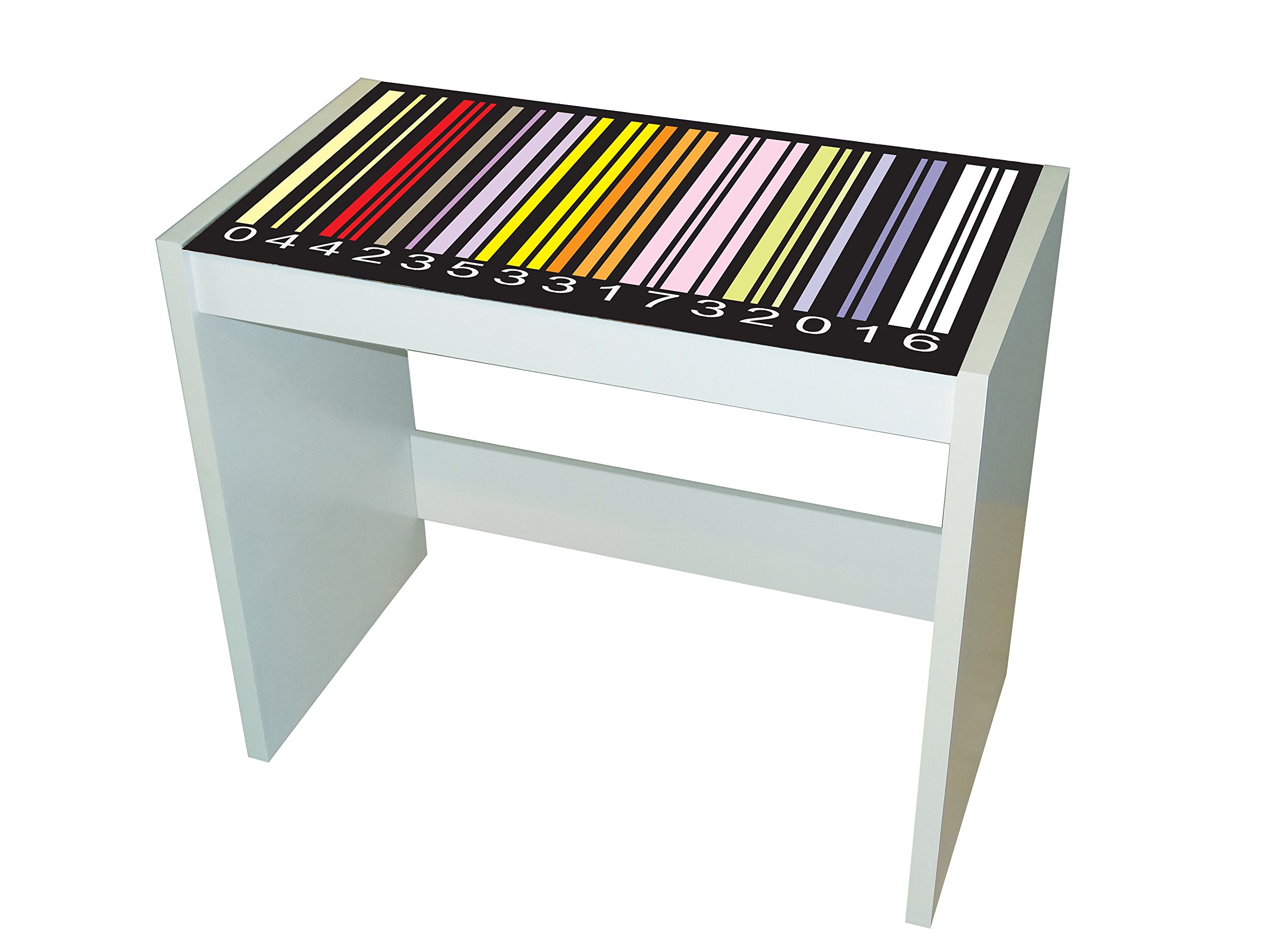 Kit Closet 3040076001 - Mesa de Estudio diseño código de Barras, Blanco, 75 x 90 x 48