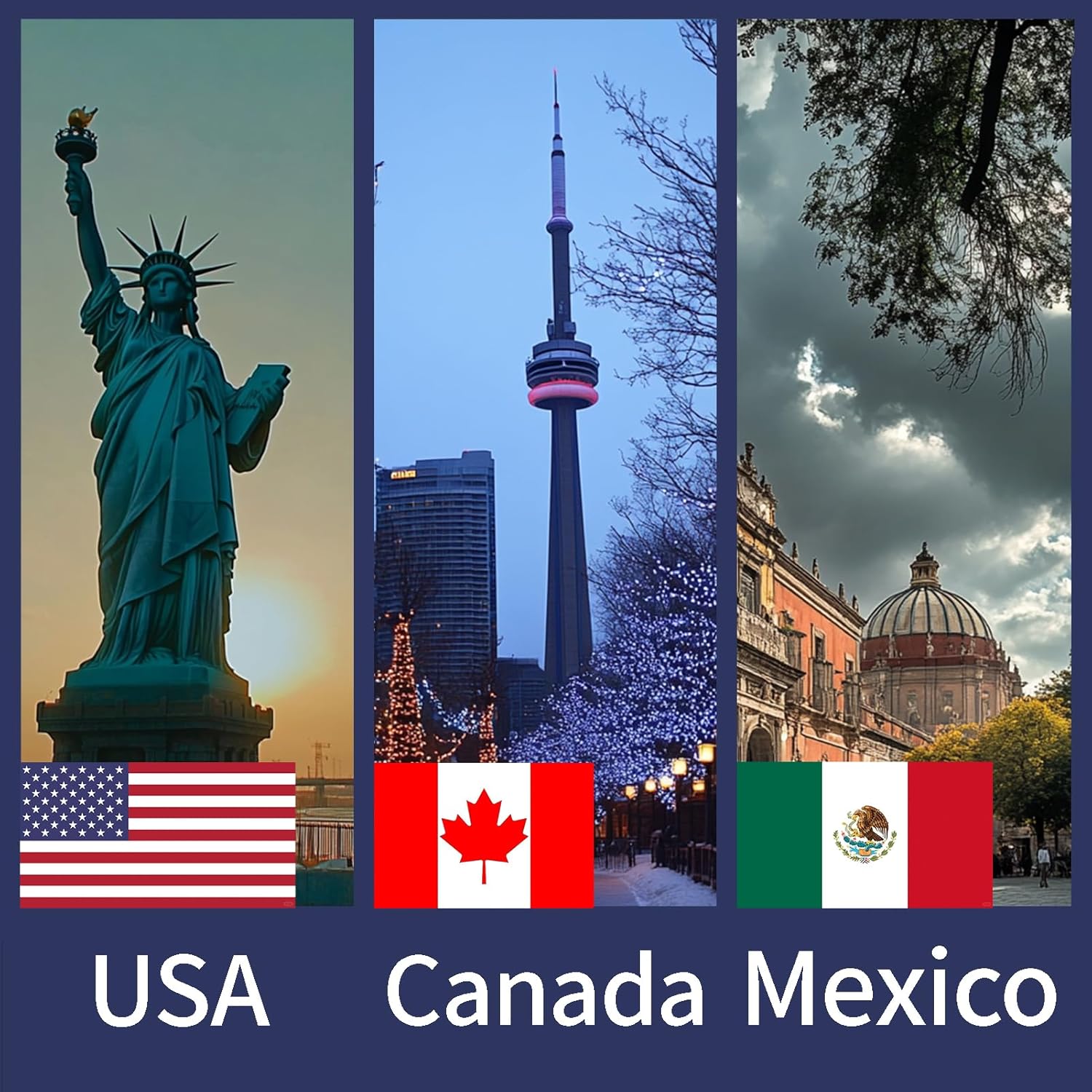 Canada, Mexico and USA Prepaid eSIM Card QR Code 1 GB 4/5G Daily LTE High-Speed Data for 7 Days with Hotspot