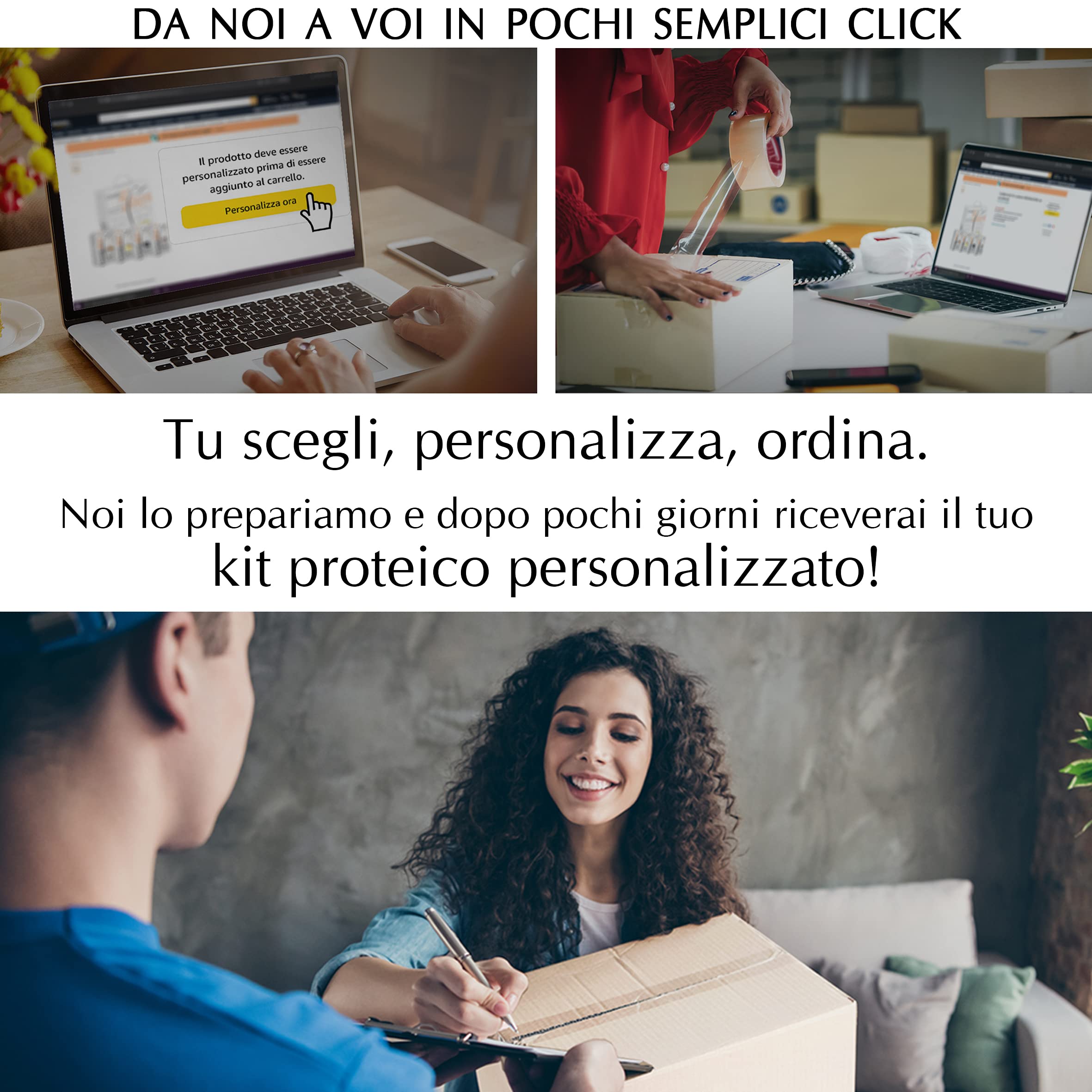 PERSONALIZZA il tuo KIT PROTEICO per 7 giorni Line@diet! PREPARATI PROTEICI in polvere, SNACK dolci o salati, pasta, pane e molto altro ad alto contenuto di proteine!