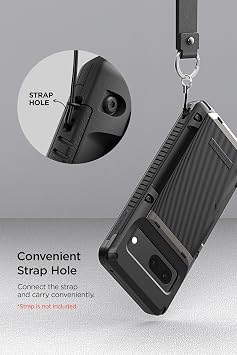 VRS Pixel 7 Compatible Shockproof Case Card Storage/Strap Hole Included Smartphone Case Resistant Shockproof Scratch Drop Prevention Hard Tough Cover Compatible with Google Pixel7 Damda Glide Pro