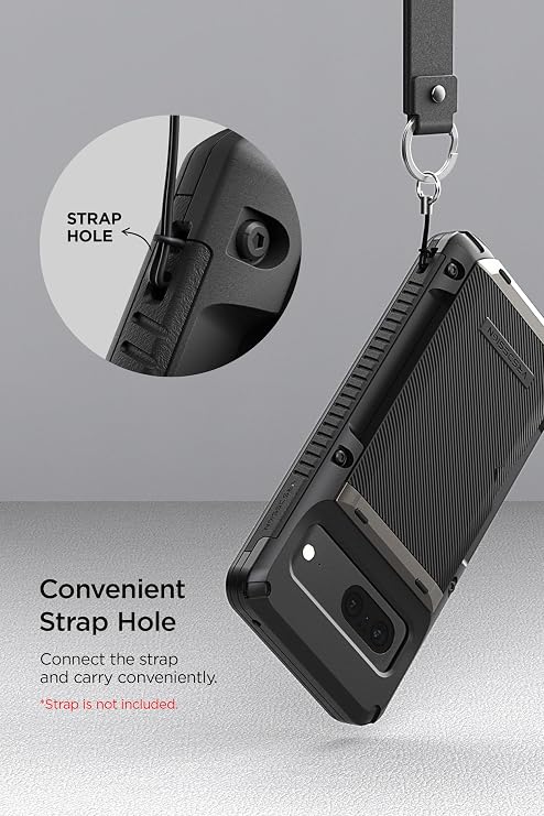 VRS Pixel 7 Compatible Shockproof Case Card Storage/Strap Hole Included Smartphone Case Resistant Shockproof Scratch Drop Prevention Hard Tough Cover Compatible with Google Pixel7 Damda Glide Pro