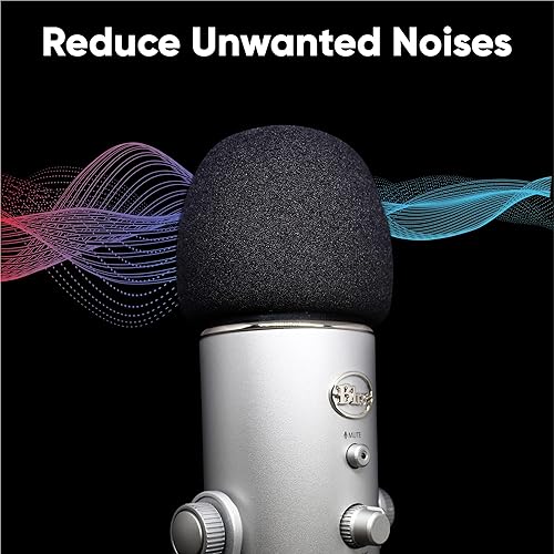 Miniatura 4 de Parabrisas de espuma para micrófono Blue Yeti  Cubierta de filtro Pop hecha de material de esponja de calidad que filtra la grabación no deseada y