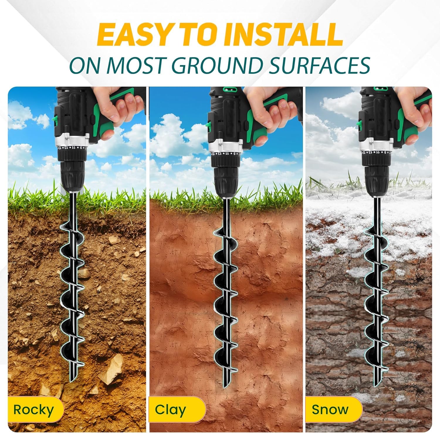 Mobile Home Anchor - 4 Pack Spiral Blade Ground Anchors -4