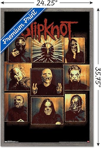 Miniatura 41 de Trends International Slipknot - Póster de pared a prueba de balas, 34 pulgadas de largo x 22.4 W, paquete de póster y clip prémium Paquete de póster
