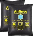 Déshumidificateur de voiture rechargeable, 2 X 300g, Absorbeurs d'humidité Voitures Réutilisables Silica Gel Dessiccant pour les voitures, coffres-forts, placards, coffre-fort, bacs de rangement