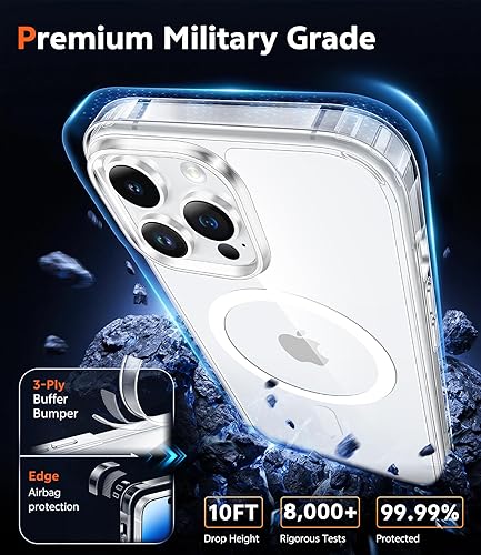 Miniatura 743 de Fntcase Funda para iPhone 15 Plus y 14 Plus de 6.7 pulgadas, magnética, a prueba de golpes de grado militar, antiamarilleo, delgada, protectora