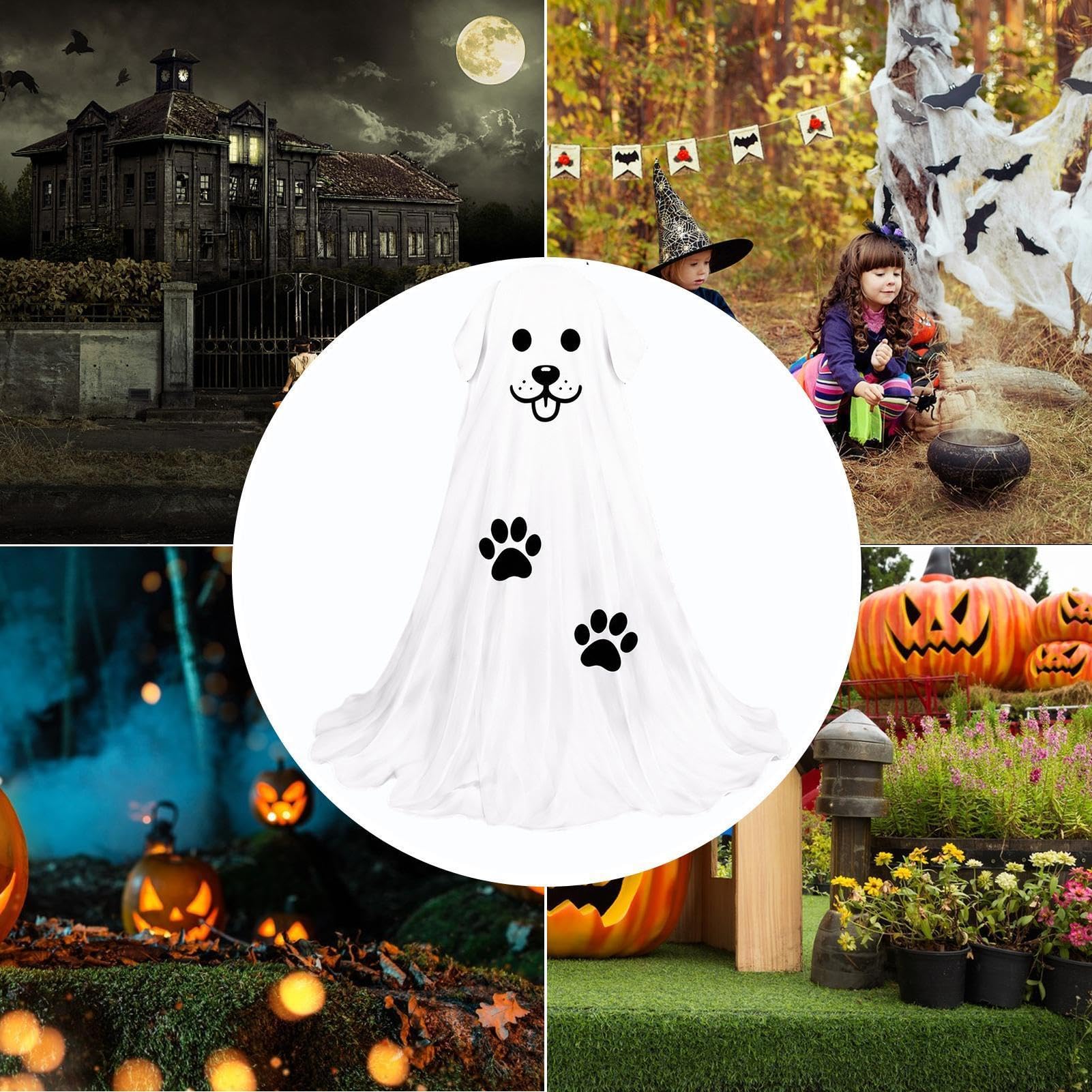 Decorazioni halloween da esterno Ornamento Spettrale A Batteria Con Luce