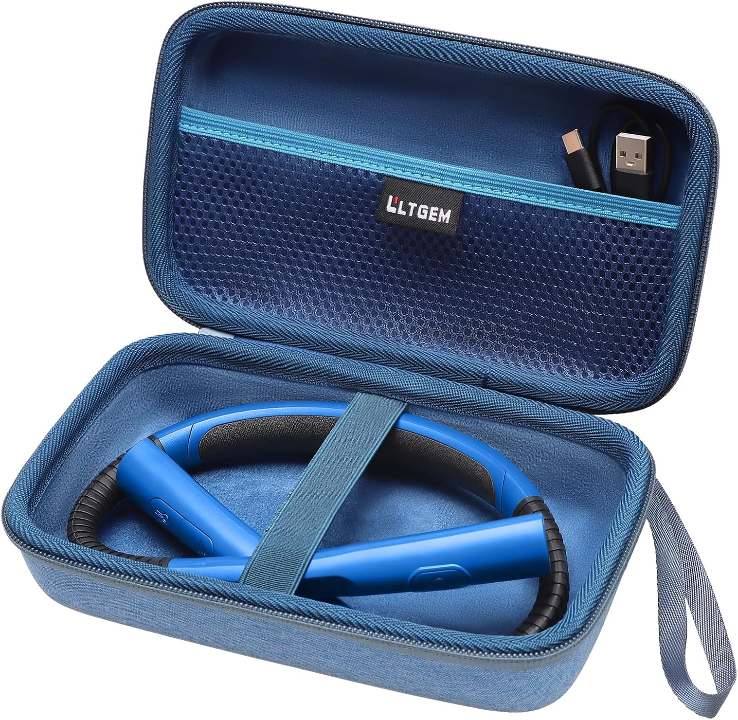 LTGEM Neck Light Case Compatible with Glocusent/Gritin/EastPin/Vekkia/Enclize/NIVAVA/LUXJET Neck Reading Light Cases, Book Light for Reading in Bed Cases,Blue(Case Only)