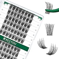 Vista 81 de Kit de racimos de pestañas KEYYOU Natural Wispy Kit de extensión de pestañas DIY 144 piezas Extensiones de pestañas en racimo con cepillo de rímel