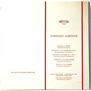 Albinoni: Adagio in G Minor / Concerto A 5 in D Minor Op. 9 No. 2 / Concerto in D Major Op. 7 No. 6 / Sinfonia A 4 in B Flat Major / Sonata A 5 in G Minor