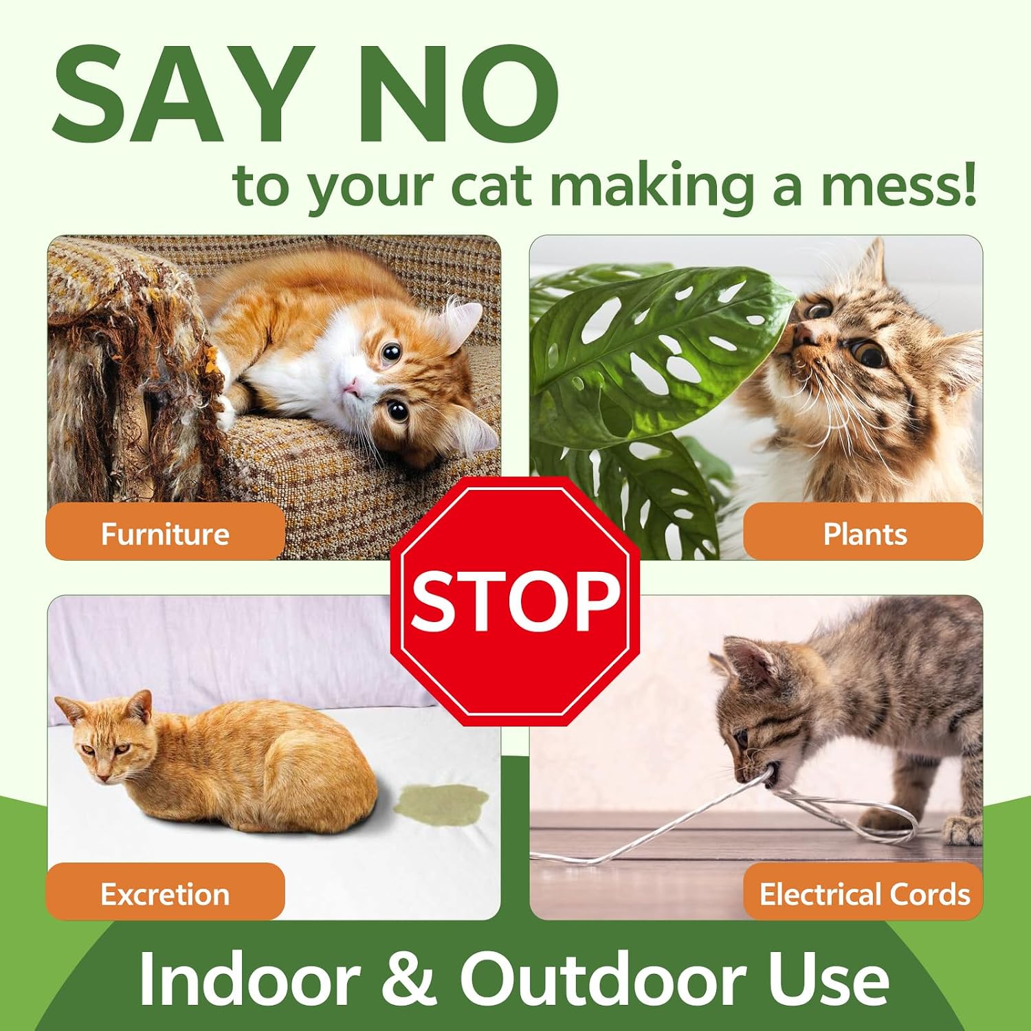 puyrzoe Natural Cat Repellent Spray, Kitten Cat Deterrent Spray Indoor Outdoor, Anti Scratch Cat Spray for Furniture, Sofas, Curtains, Plants, Cat Spray Deterrent to Keep Pet... - Image 2