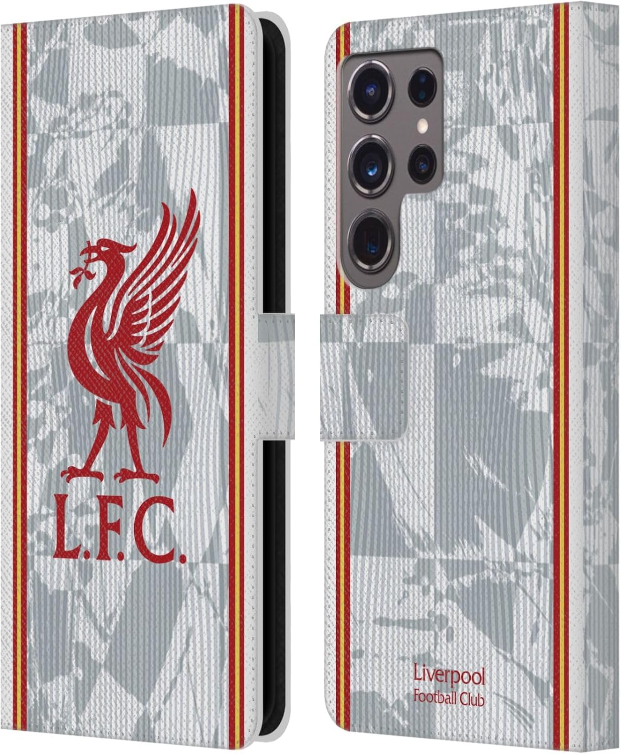 Head Case Designs Officially Licensed Liverpool Football Club Third Kit 2024/25 Leather Wallet Case Compatible with Samsung Galaxy S24 Ultra 5G