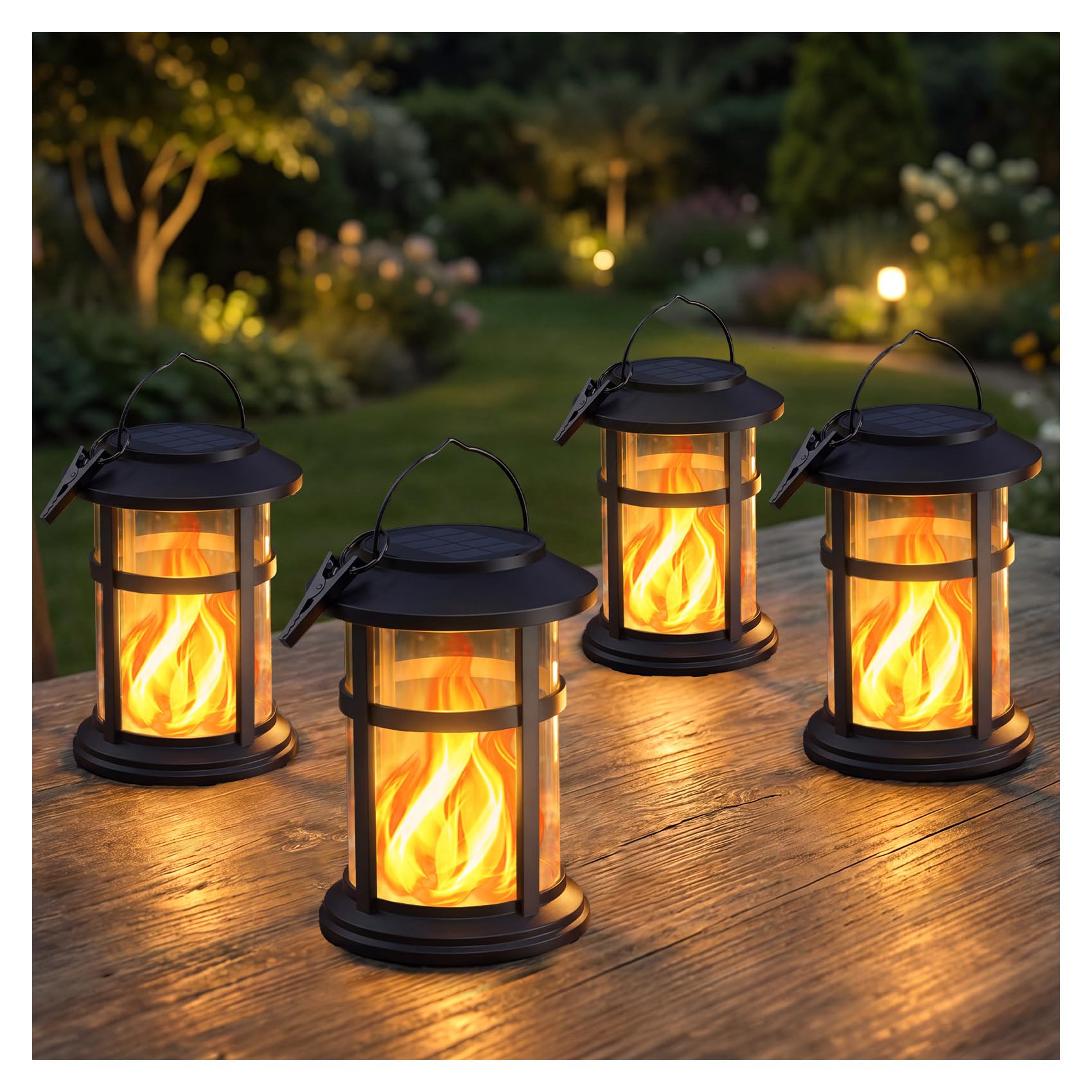 Otdair 4 Pack Solar Lanterns