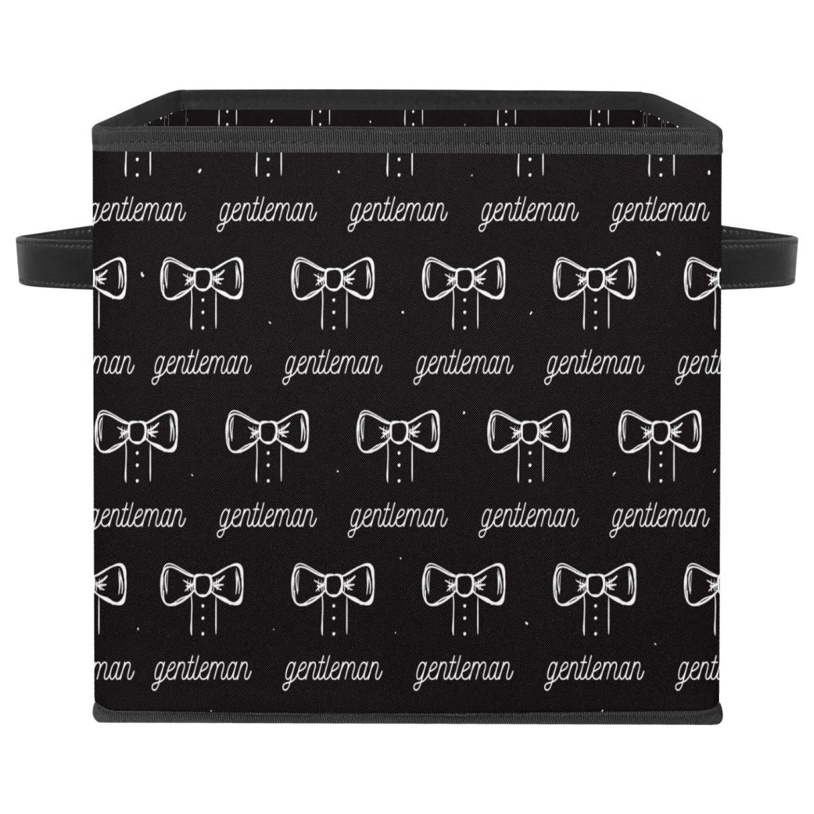 Boîte de rangement pliable tissu cube poignées motif original