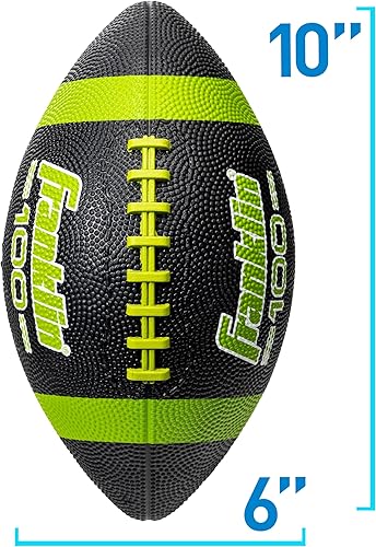 Vista 6 de Franklin Sports Balones de fútbol americano de goma para niños Junior Grip-Rite tamaño juvenil - Balones de fútbol americano Peewee Kids duraderos