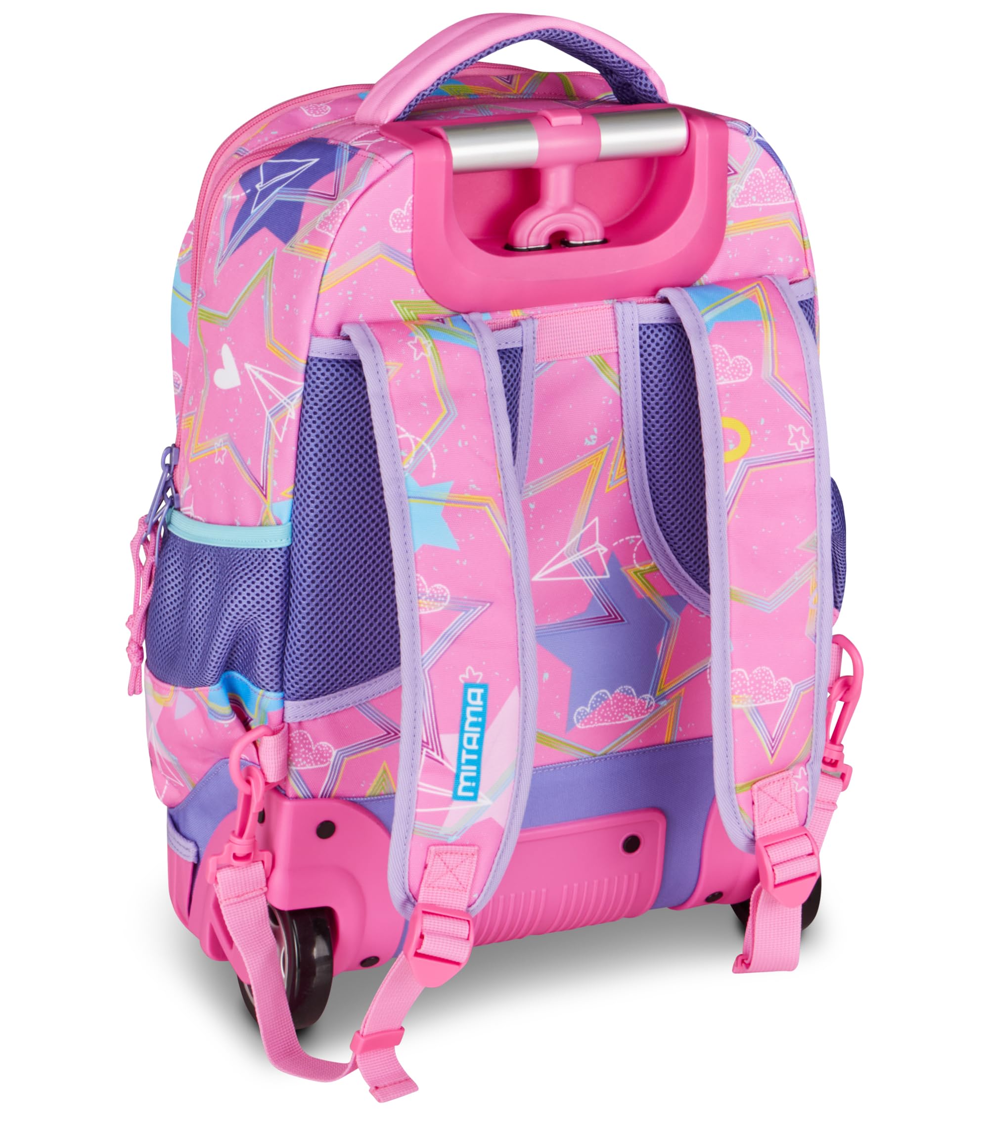 Mitama Zaino Trolley Run Maxi UniDream, Spallacci a scomparsa, Bambini e Bambine, Tasca Porta Borraccia, Doppio uso, lilla | Spallacci a scomparsa, Tasca Porta Borraccia, Doppio uso