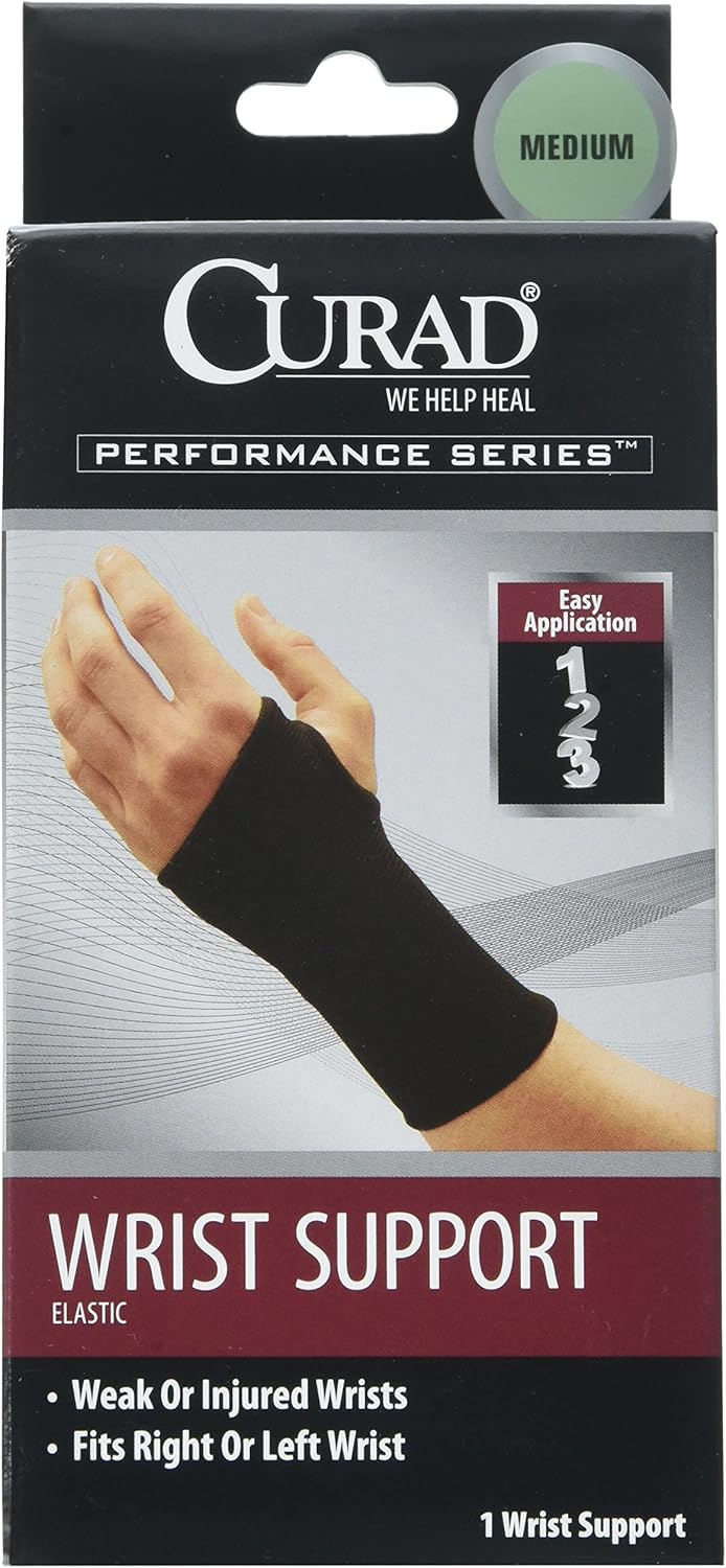 Curad Elastic Wrist Support, Medium Health & Household