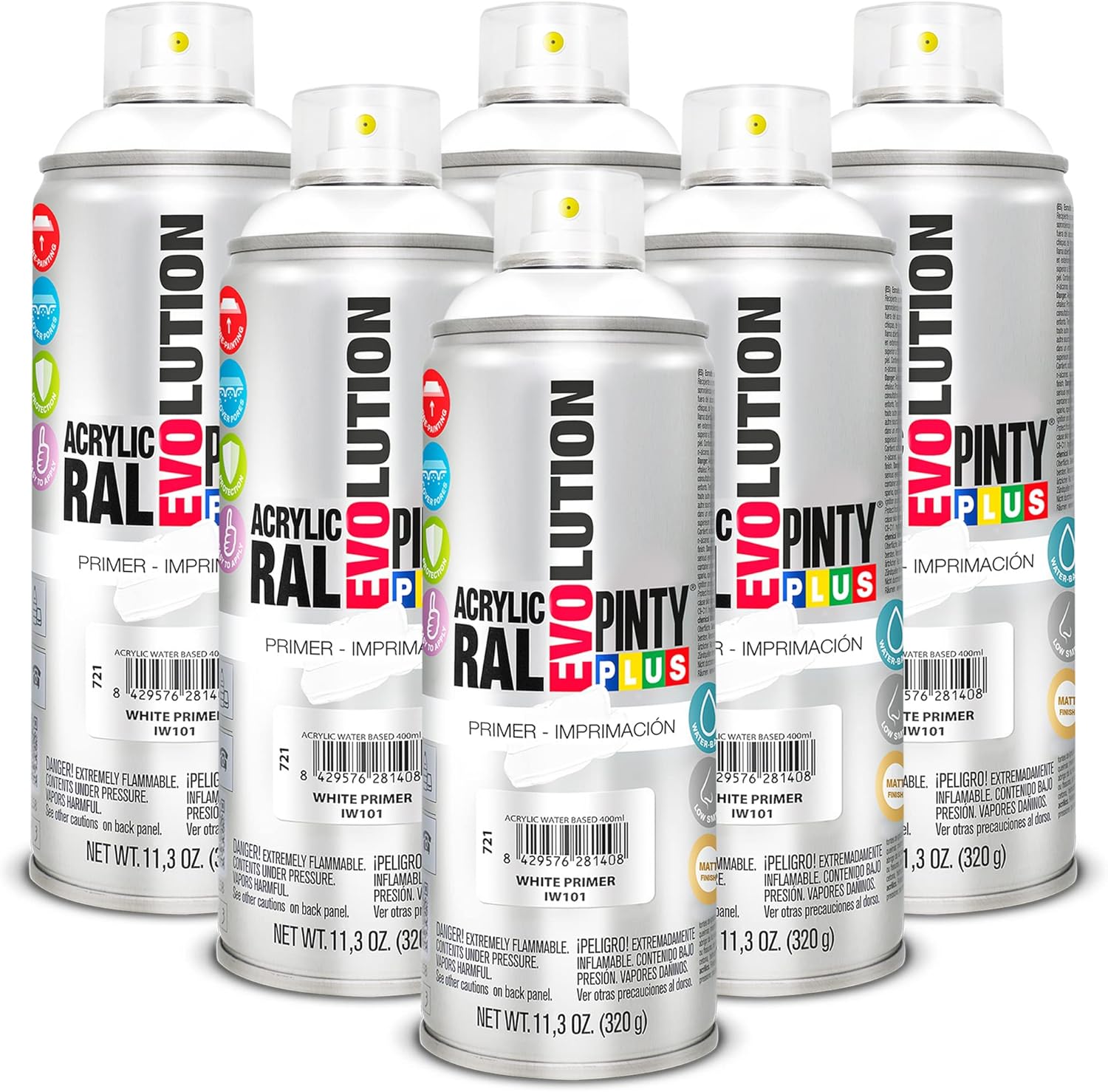 Pintyplus Water Based Spray Paint, 11.3oz. Low GWP Propellant, Low Odor