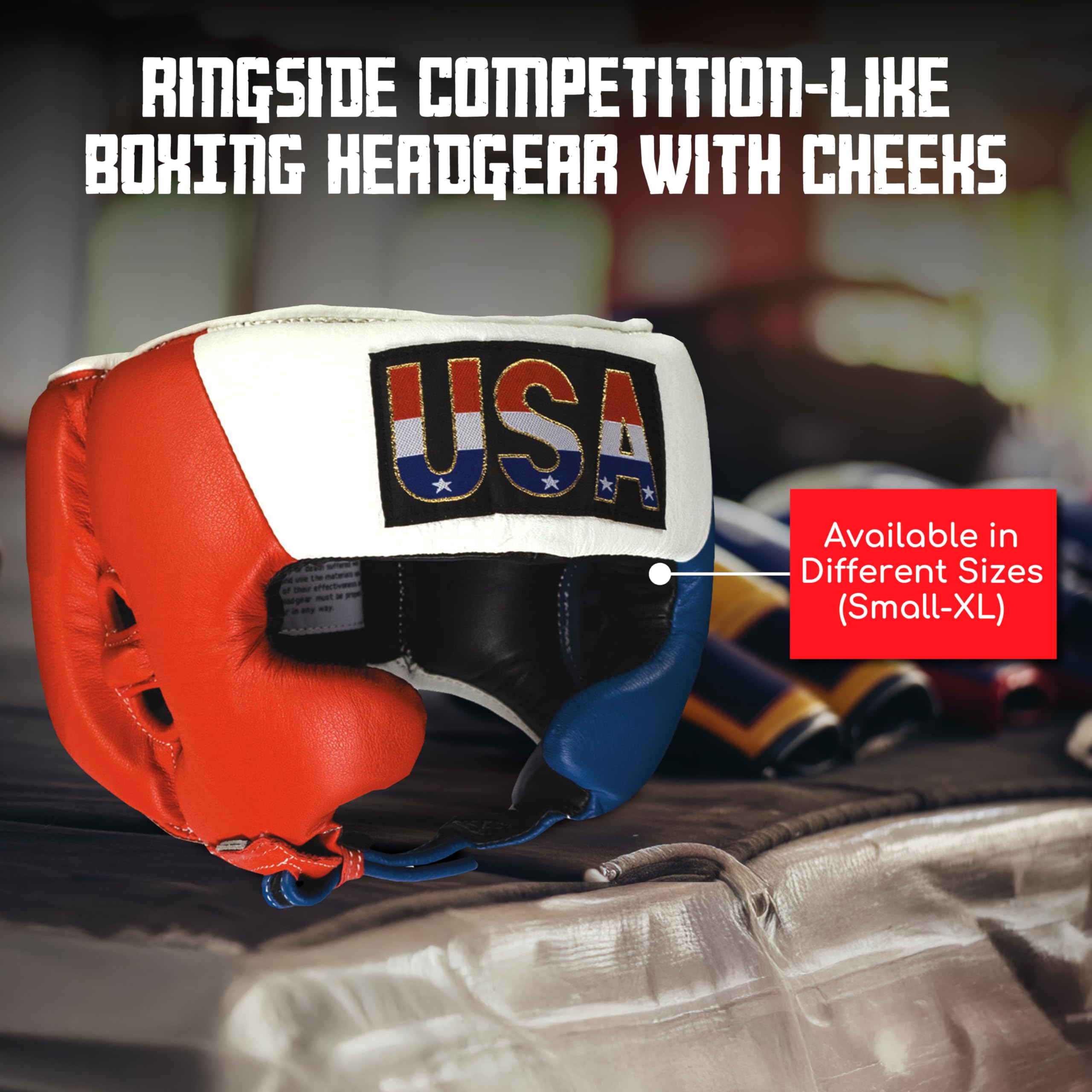 Ringside Copricapo da boxe da competizione con guance