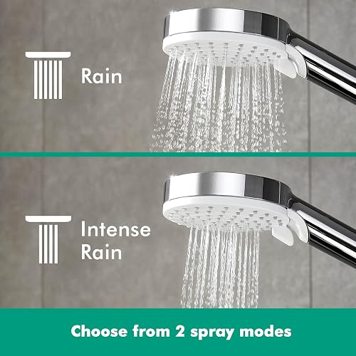 hansgrohe Crometta E Shower System with Thermostat, Rainfall Showerhead (240 x 240 mm), Hand Shower, Chrome, 27281000 - 5