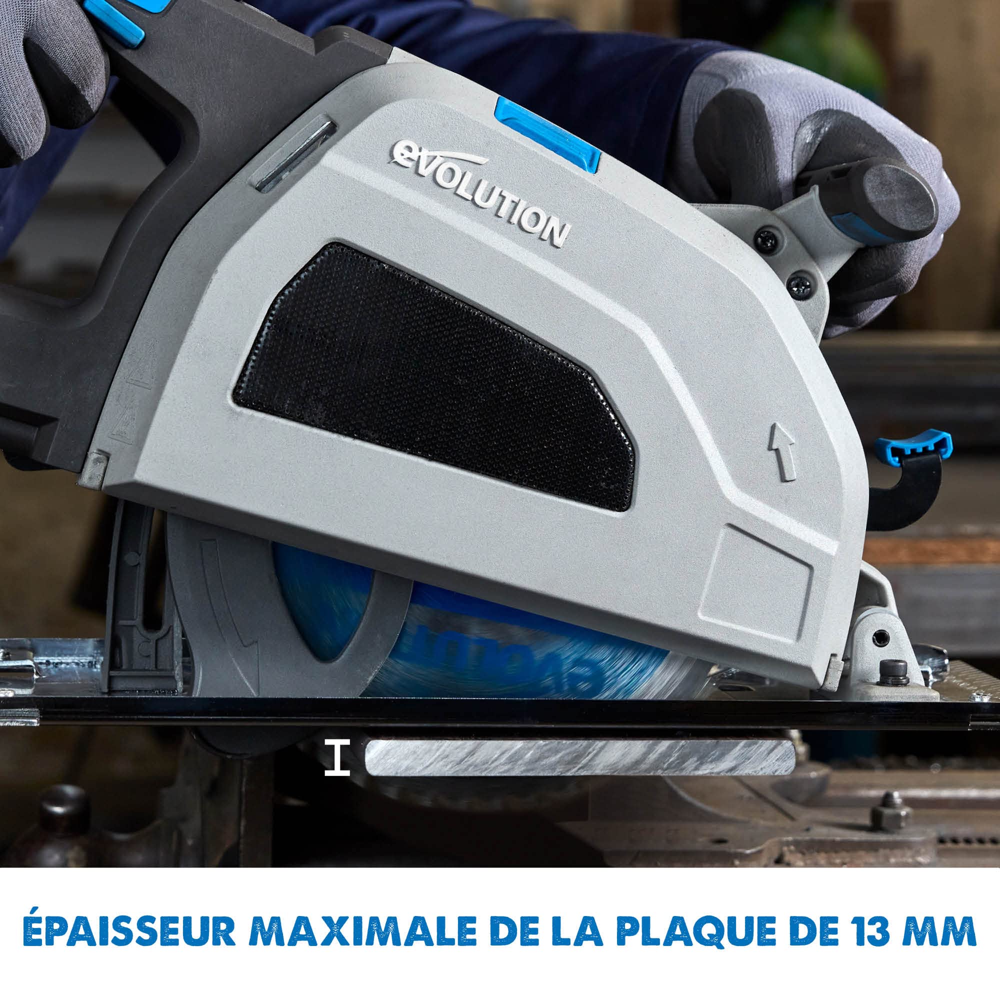 Evolution S210CCS - Scie Circulaire en acier 210 mm - Finition Instantanée - Pas de Chaleur, Pas de Bavures Ni D'Étincelles - lame en acier Doux Incluse.
