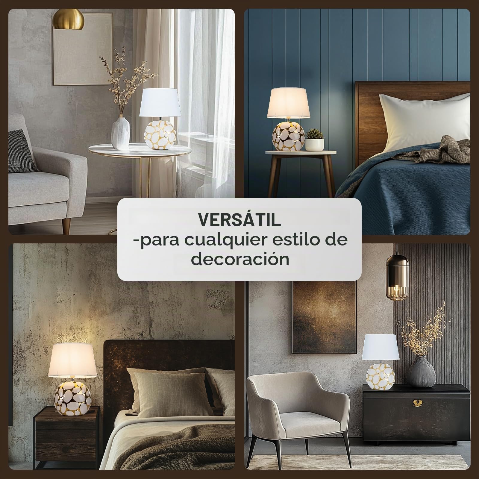 Arte Lamp Poppy Lámpara de mesa LED moderna con pantalla y cable – Iluminación de escritorio elegante para salón y dormitorio, regulable y de bajo consumo