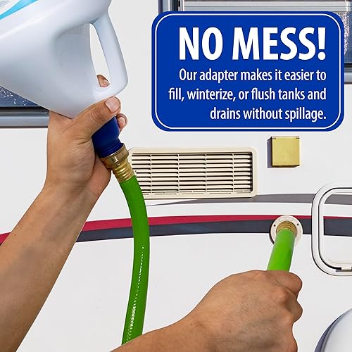 Miniatura 5 de Botella anticongelante a manguera de jardín, adaptador de botella antiderrames, hace que la preparación para el invierno de RV, cámper, barco,