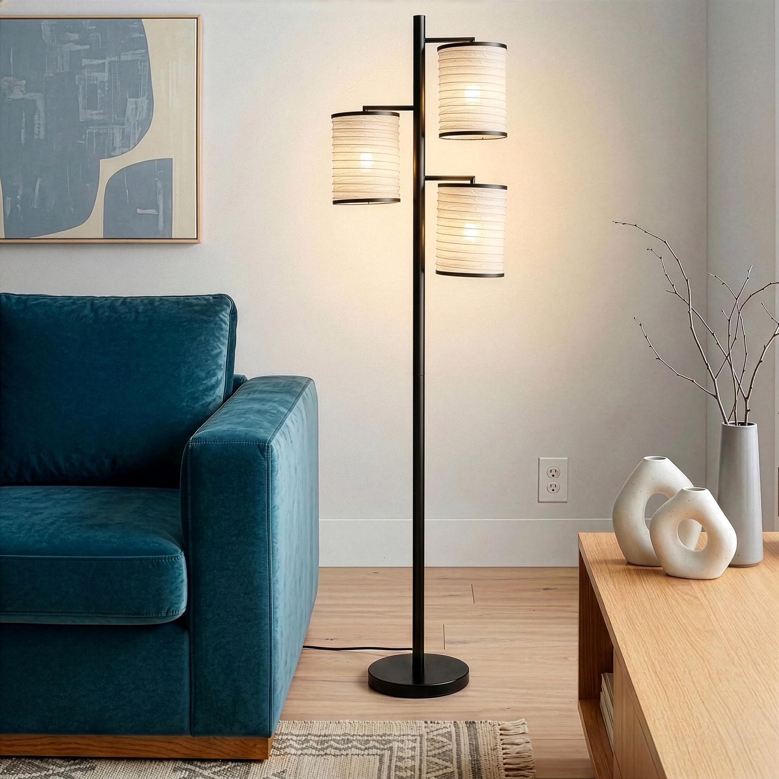 Brightech Liam Floor Lamp, Great Living Room Décor, Tree Lamp for
