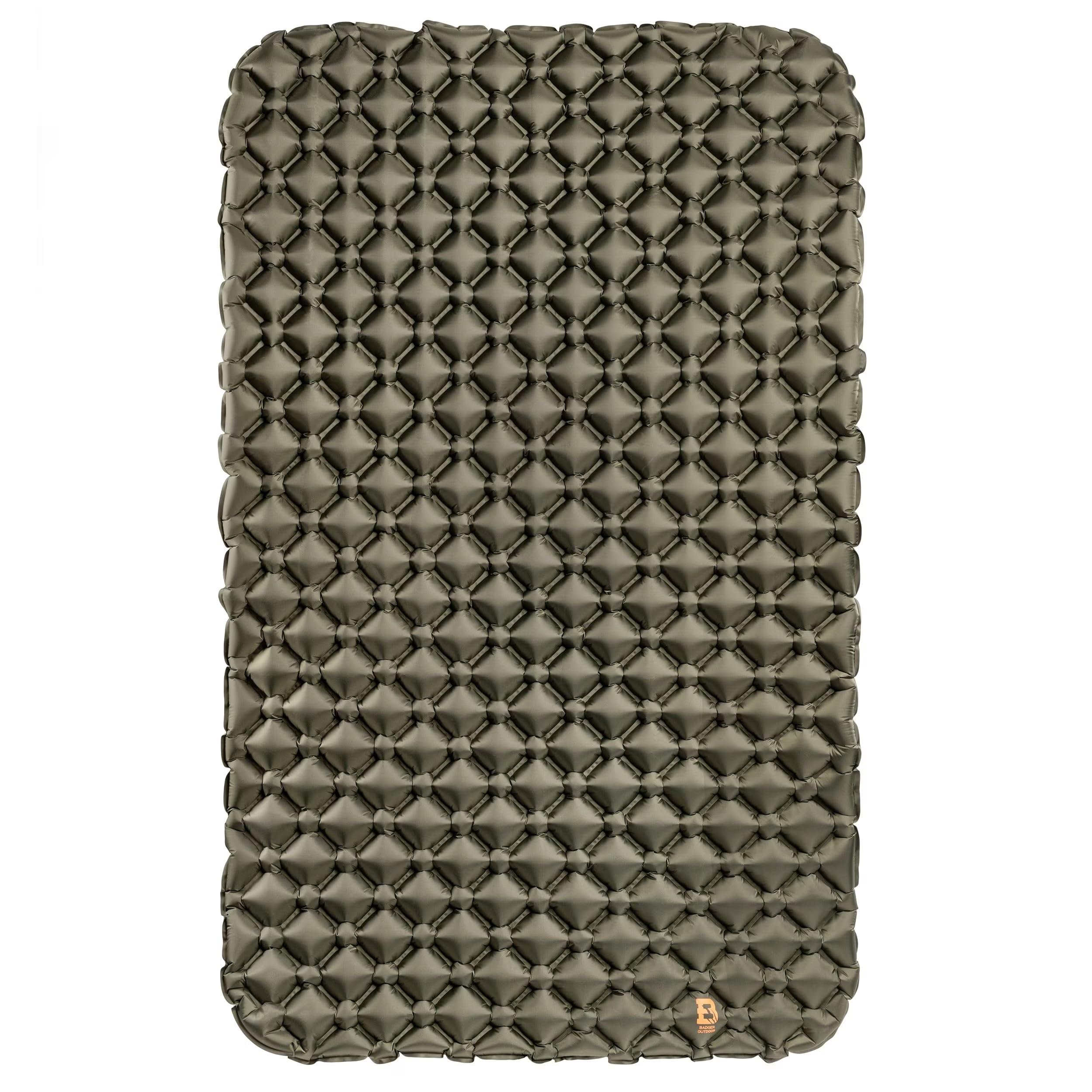 Badger outdoor Materassino da Campeggio Doppio 186x116cm - Ultraleggero, Autogonfiante, Tappetino da Spiaggia Impermeabile, Sopravvivenza, Escursionismo, Militare