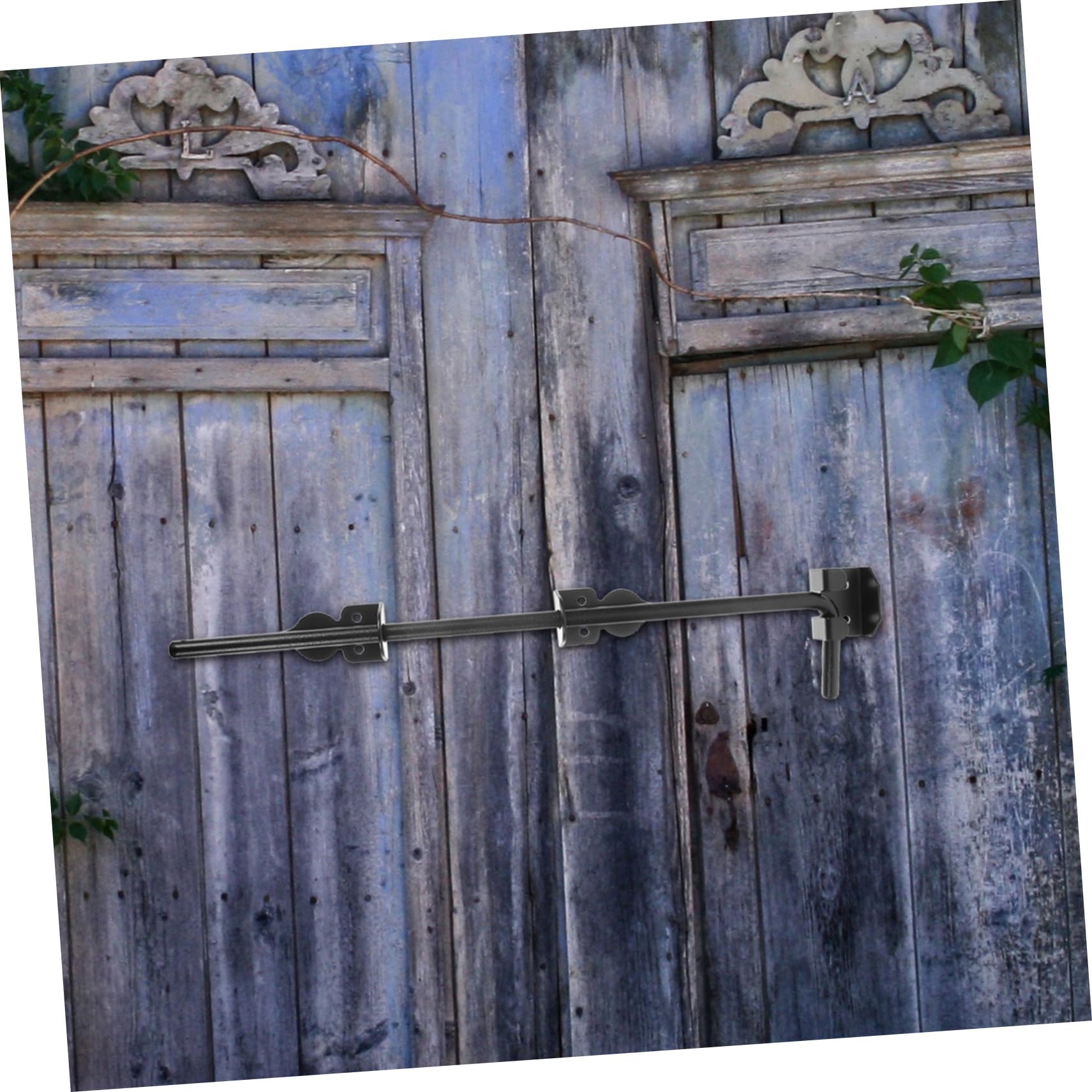 Pestillo de Puerta de Hierro Negro para Grandes Puertas y Portones