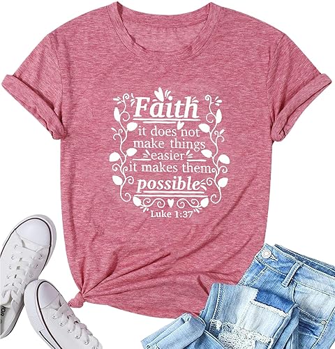 Bible Shirt for Women Funny Graphic Pattern Summer Classic Short