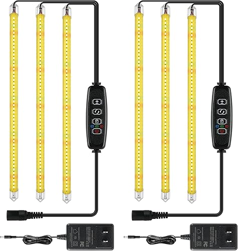 iPower Espectro completo de crecimiento de 40 W para plantas de interior con temporizador de encendidoapagado automático de 3912 horas, 10 niveles