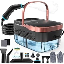 Steam Cleaner, 4 Bar High Pressure Steamer with 6-Level Adjustable, 15s Heat-Up, 1250ML Large Tank, 7ft Extended Hose, 18 pcs Accessories for Home, Car, Tile, Grout, Grease