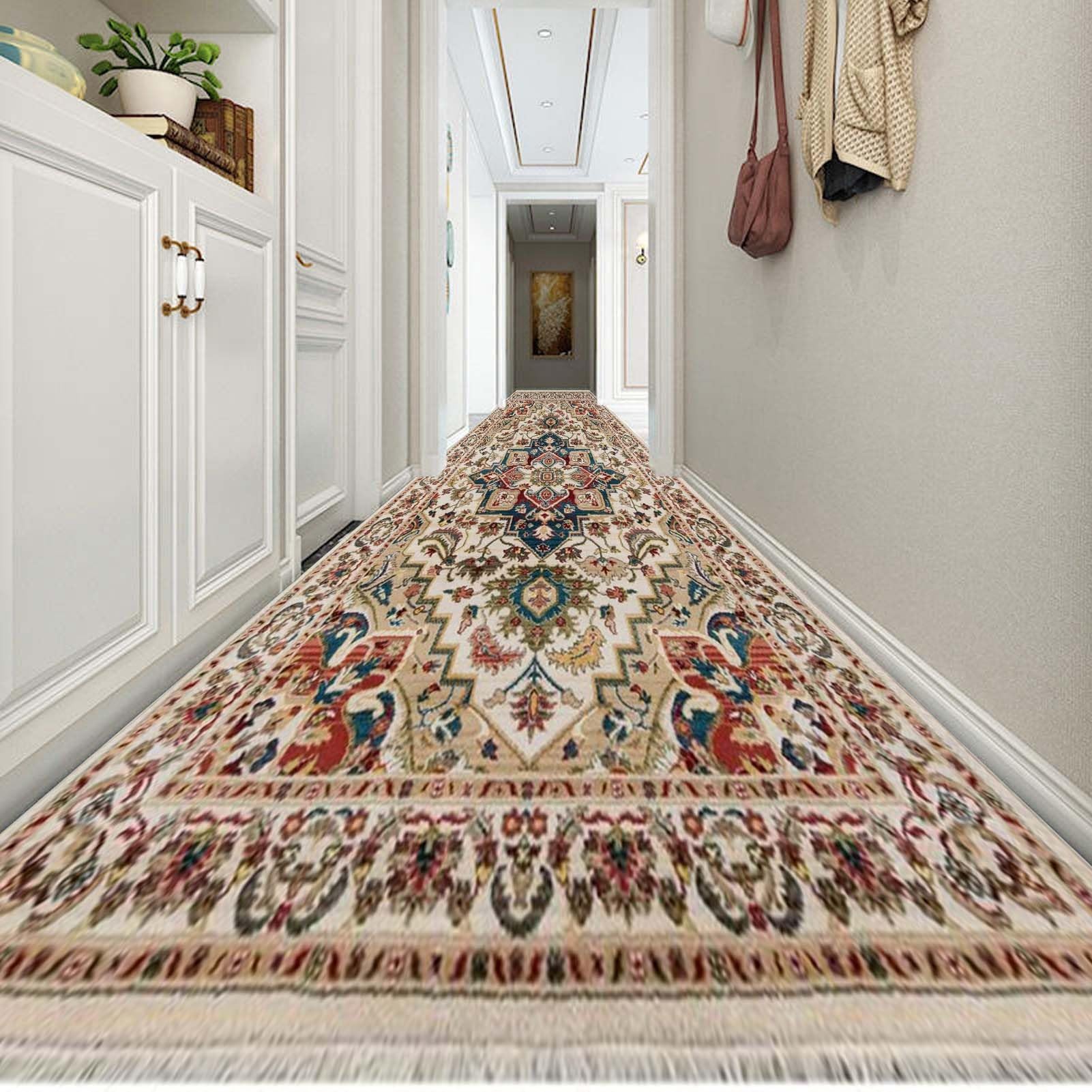 Tapis de couloir pour cuisine et entrée style vintage élégant
