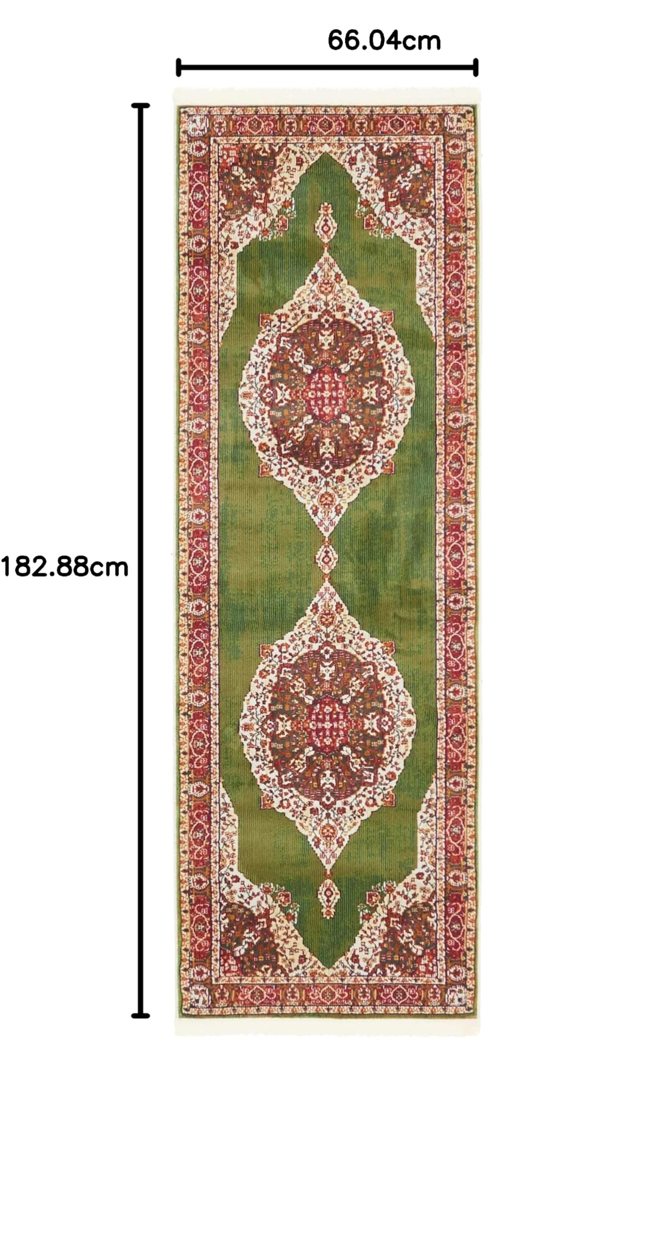 Unique Loom Baracoa Collection Bright Tones Vintage Traditional Green Runner Rug (2' 2 x 6' 0)