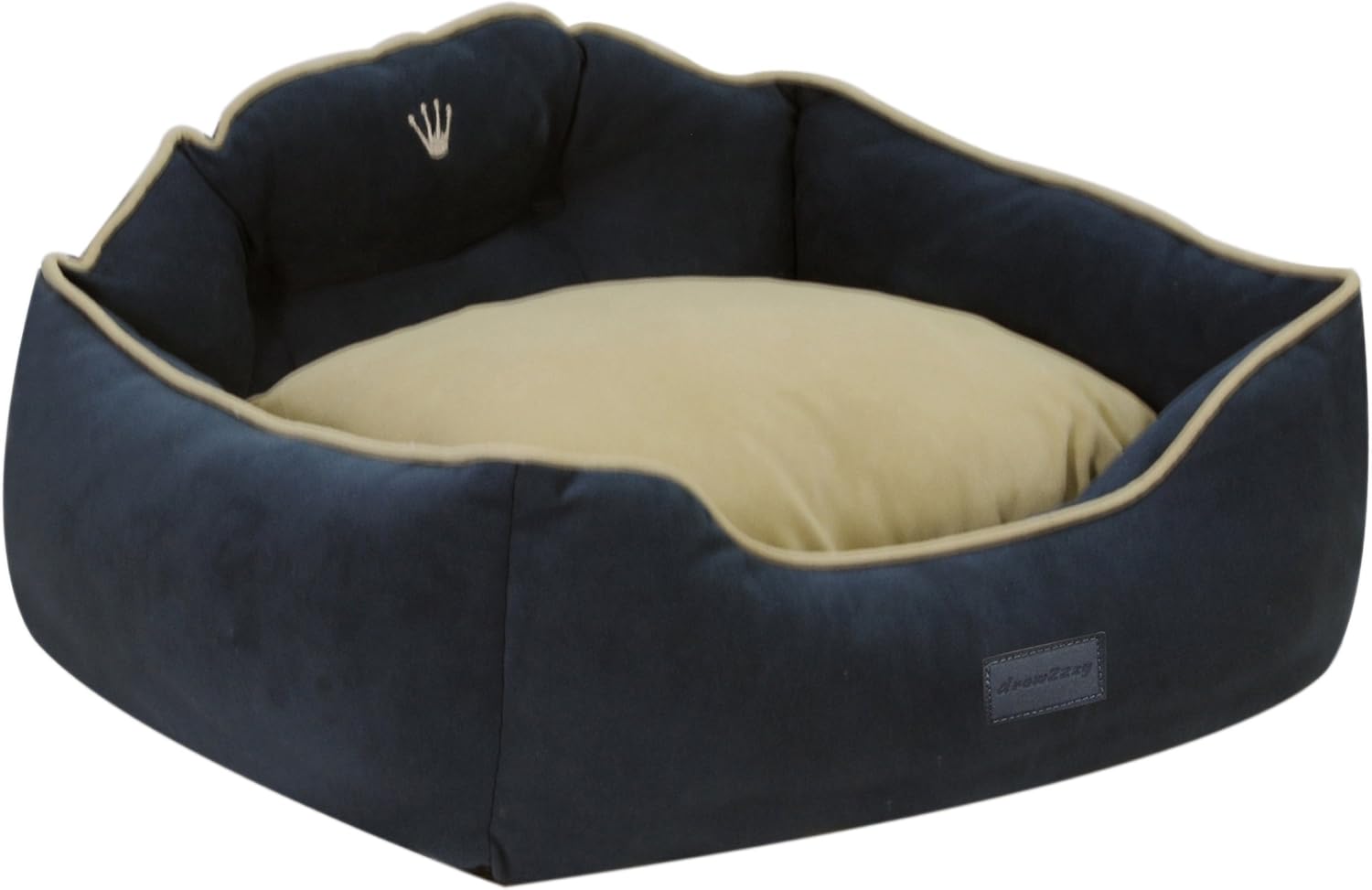 drowzzzy Courtier Royal Couch Dog Bed Size: Medium (26" L x 23" W), Color: Navy
